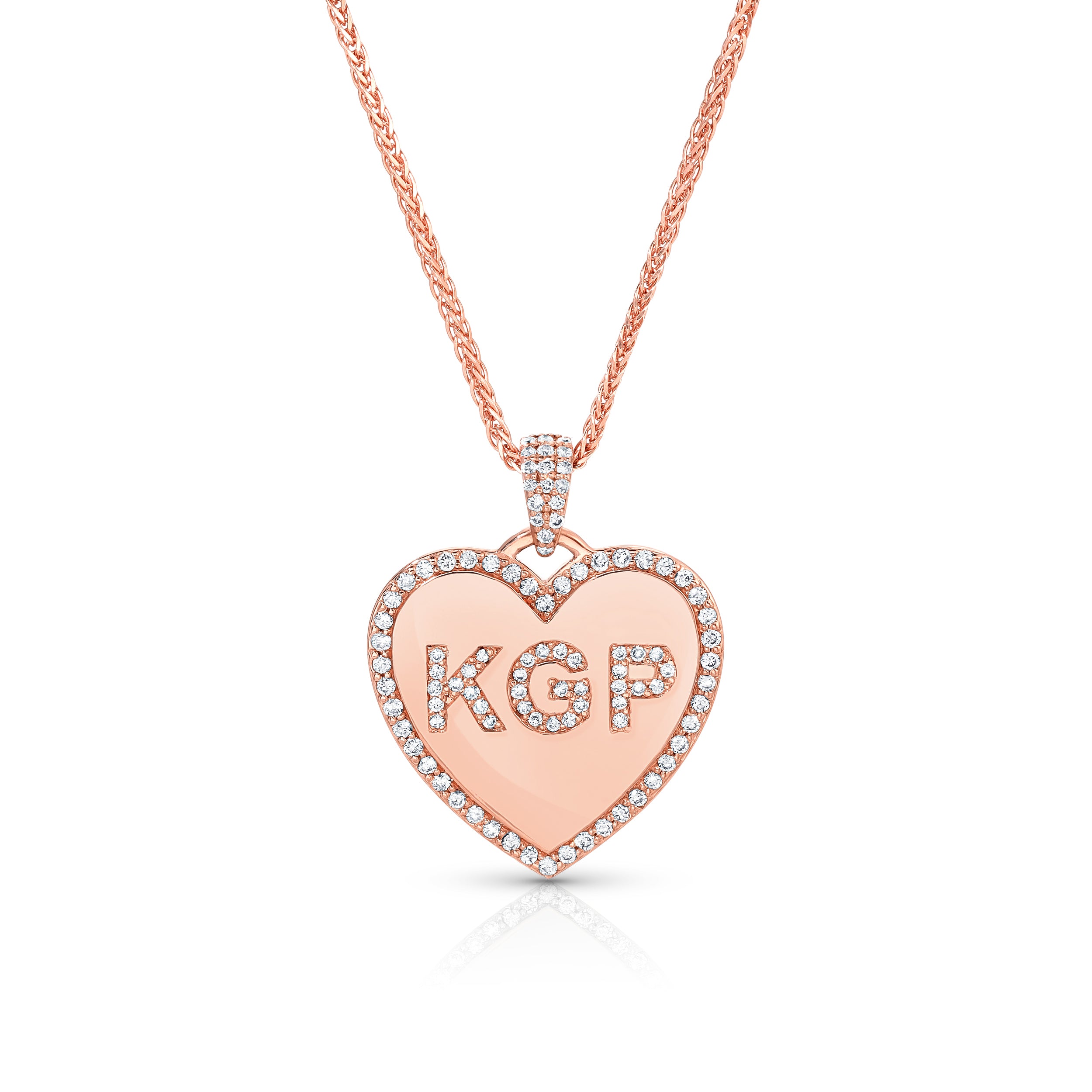 Acrylic Heart Necklaces with Diamonds – Roseark