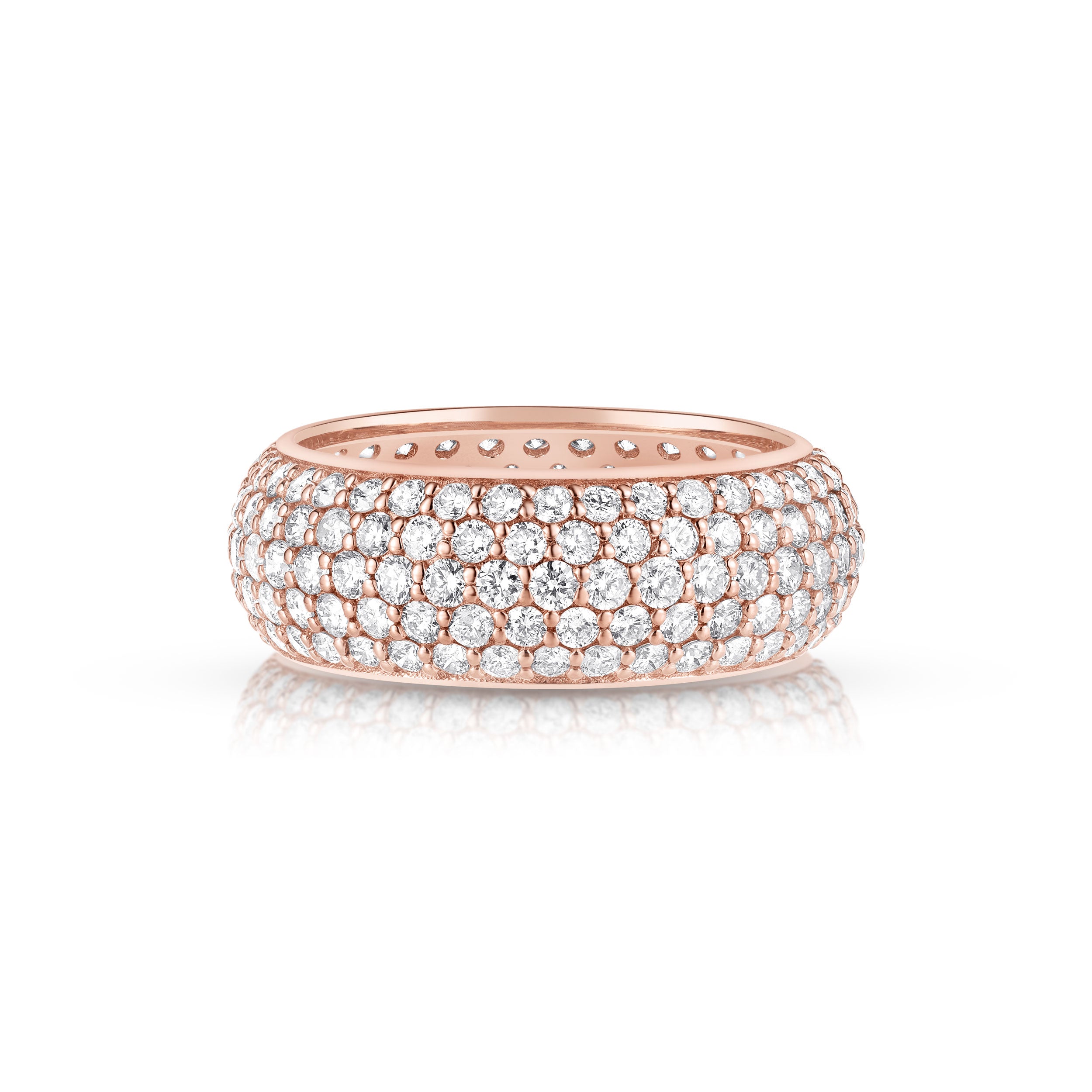 14K Rose Gold Pink Diamond Eternity Ring