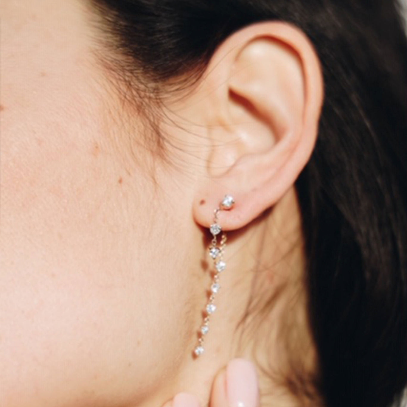 Starstruck Earring shown in rose gold.