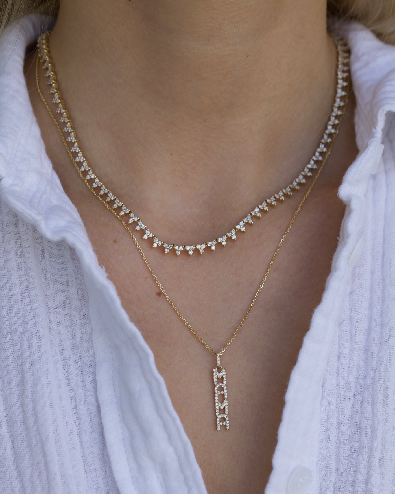 Floating Longtag Necklace