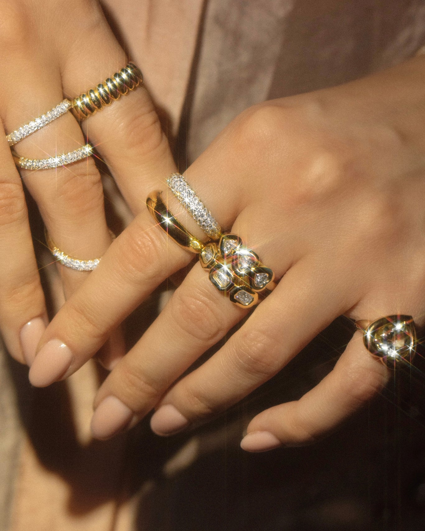 14k yellow gold, 14k rose gold, 14k white gold