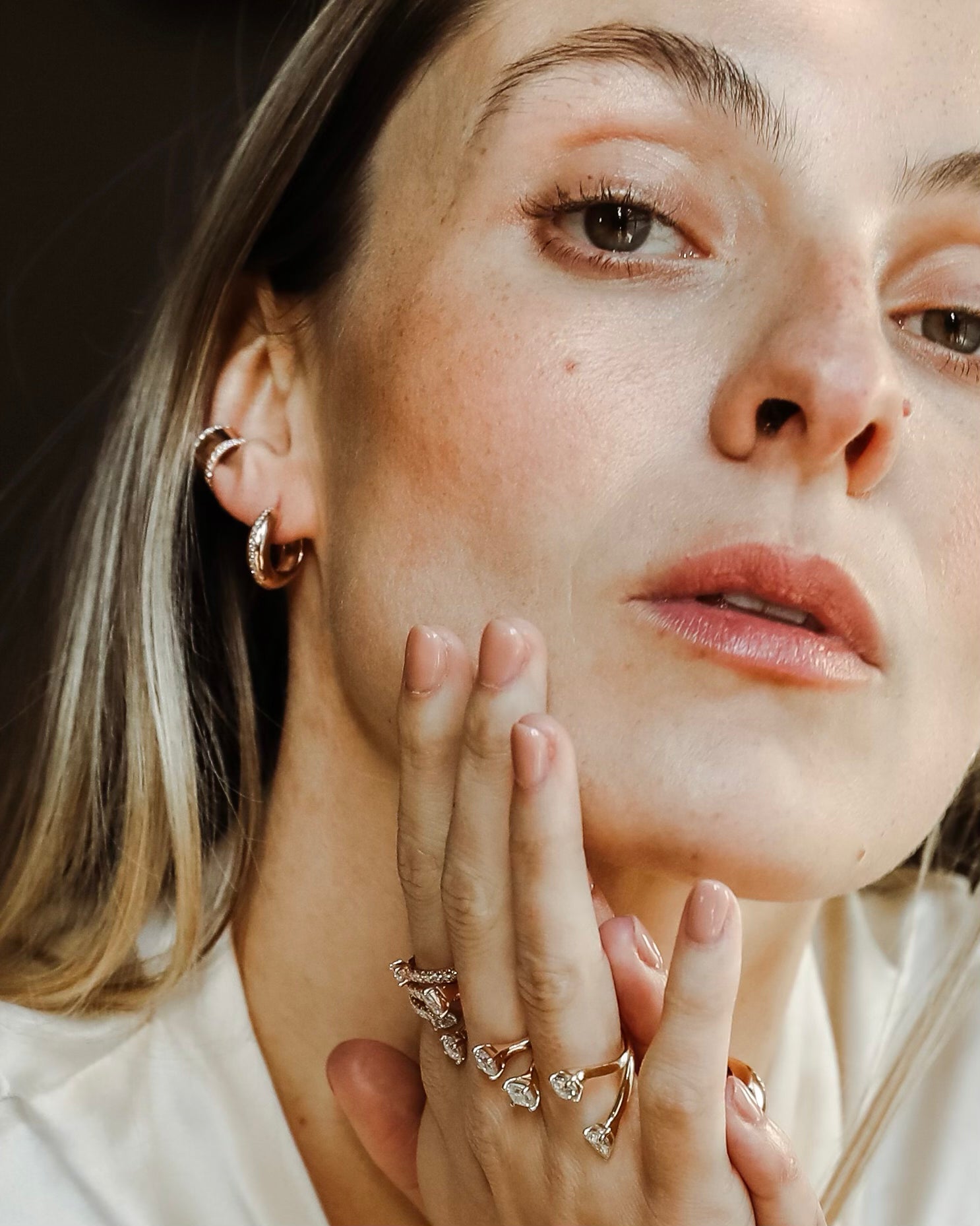 14k yellow gold, 14k rose gold, 14k white gold