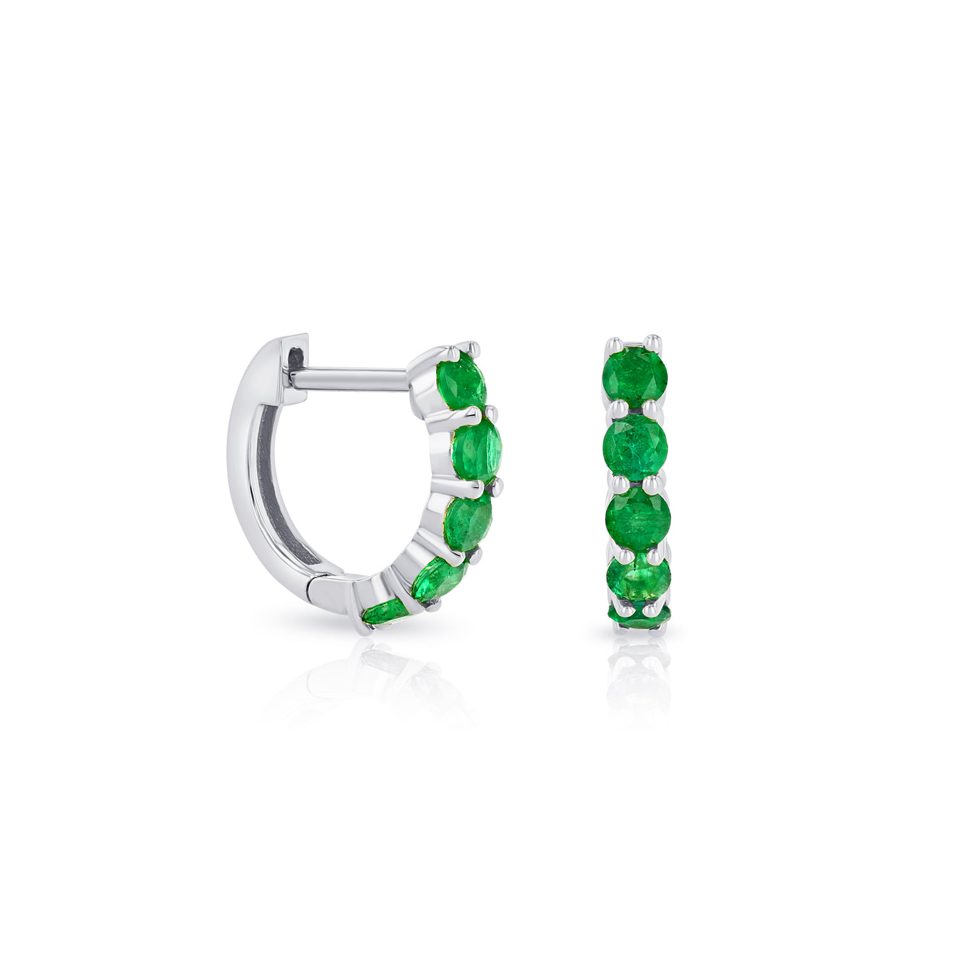 Emerald green Bridal crystal earrings, Crystal bridal stud earrings,  rhinestone studs in emerald green