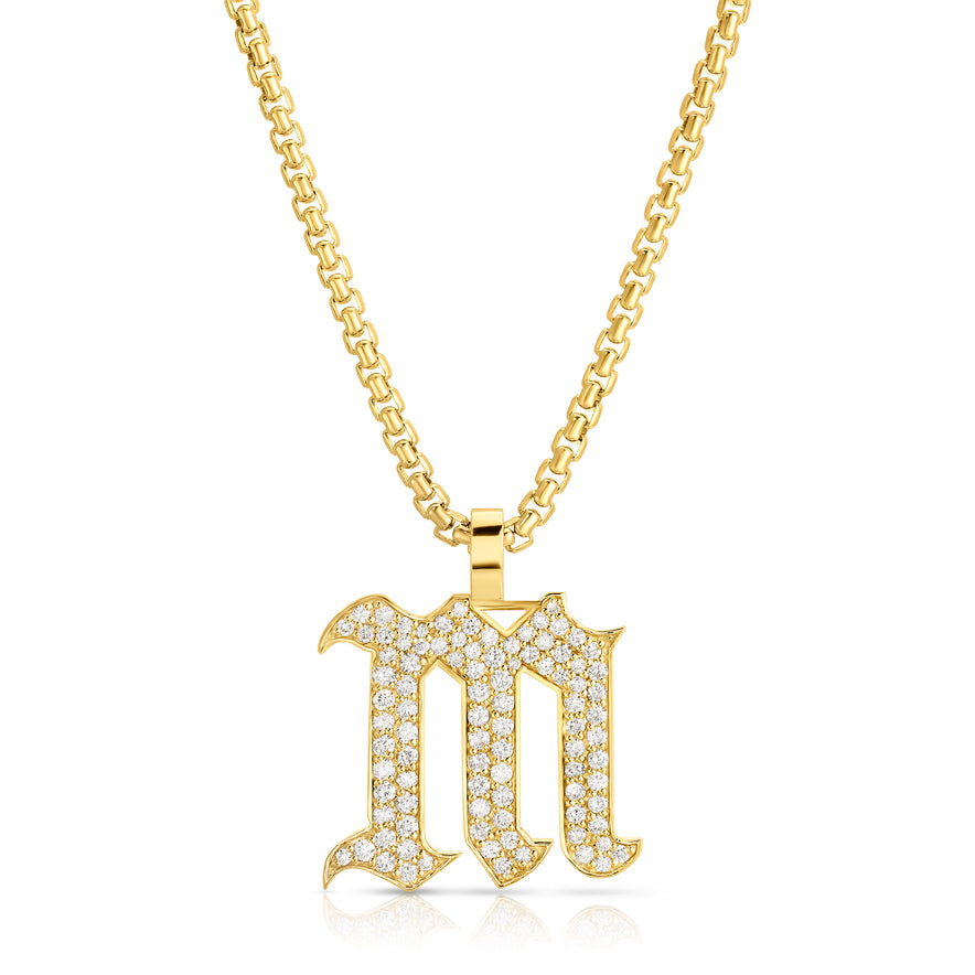 Bespoke Gothic M Necklace