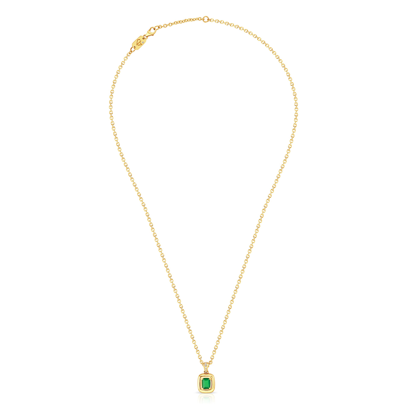 Green Emerald Luna Necklace