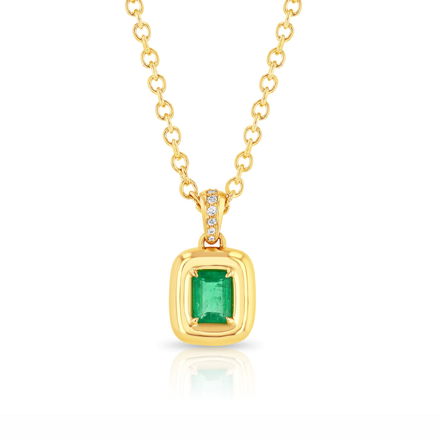 Green Emerald Luna Necklace