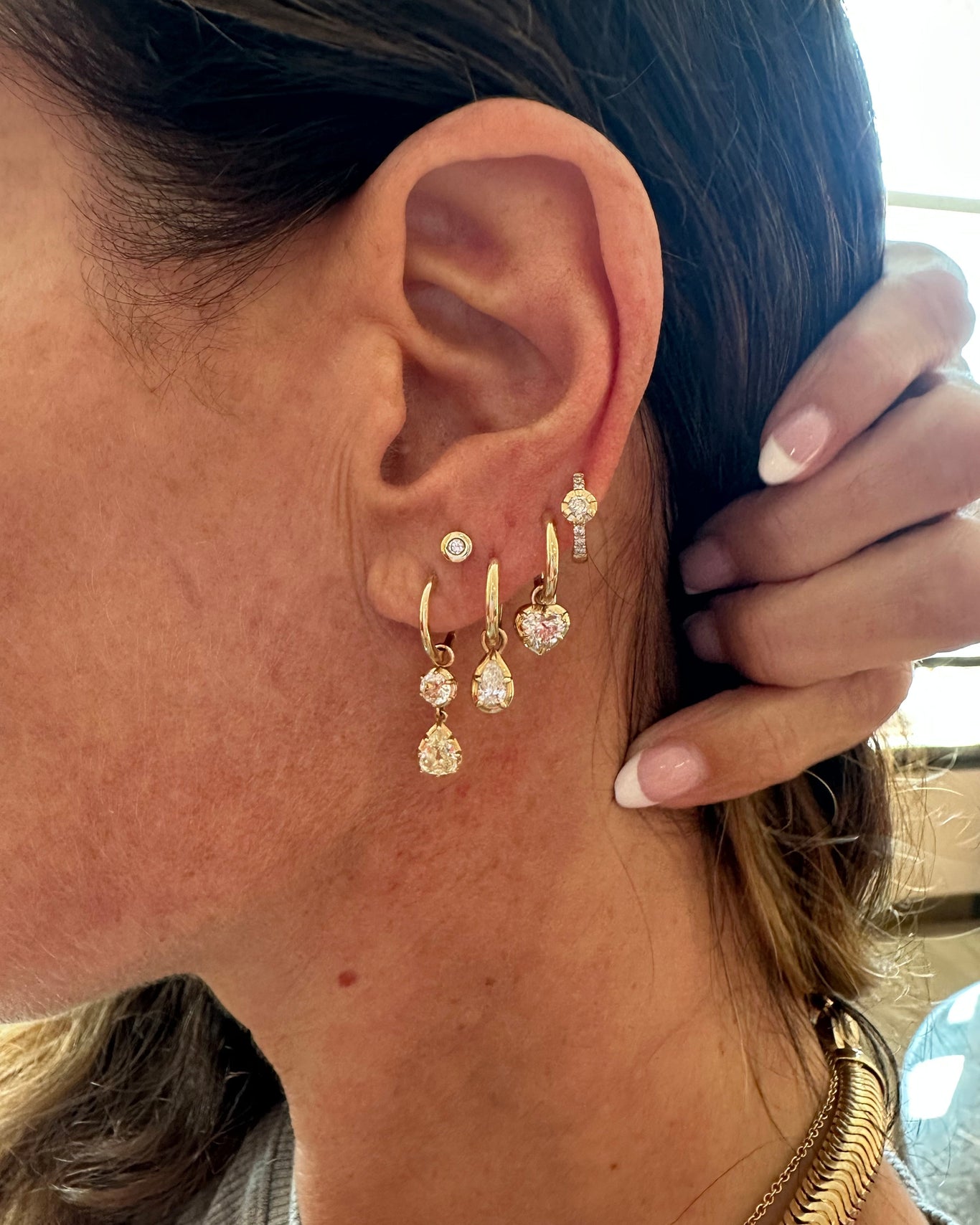 14k yellow gold, 14k rose gold, 14k white gold