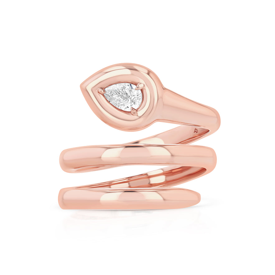 Pear Coil Ring