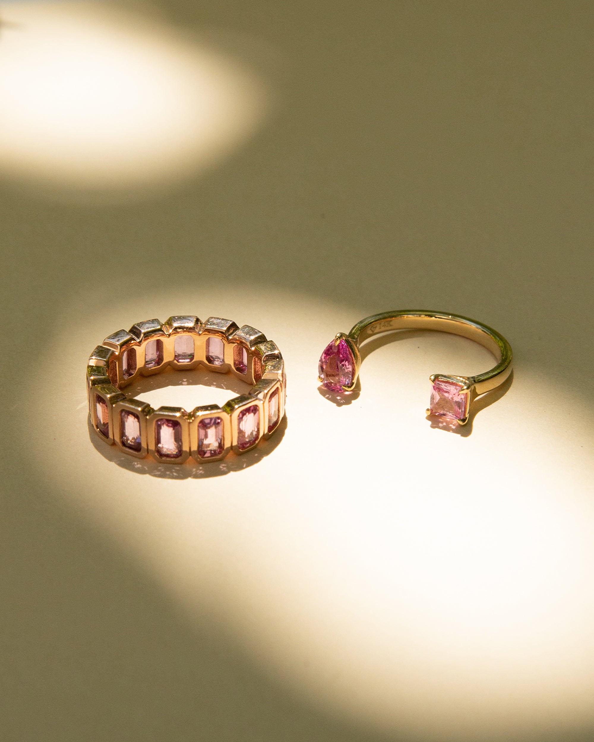 Pink Reign Shop 14K Rose Gold Pink Sapphire Reign Ring | Carbon & Hyde