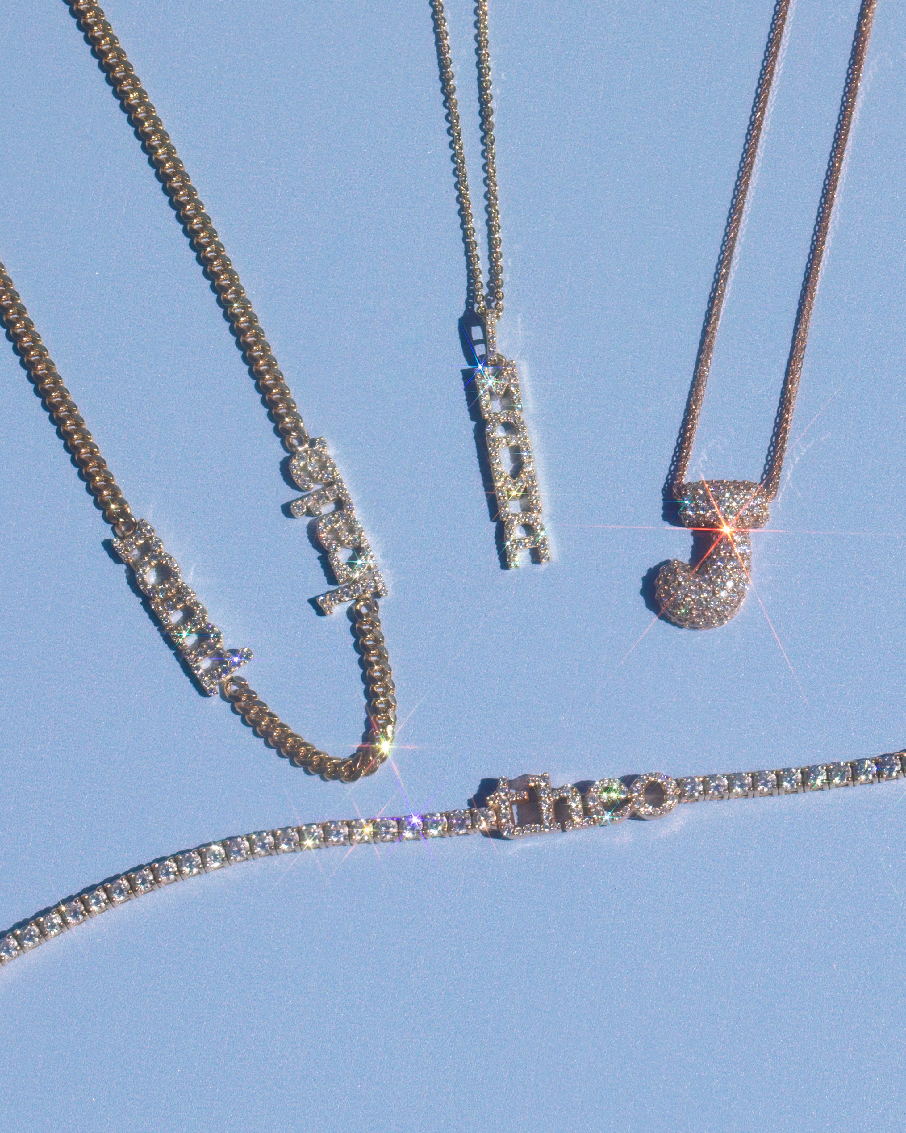 14k yellow gold, 14k white gold, 14k rose gold