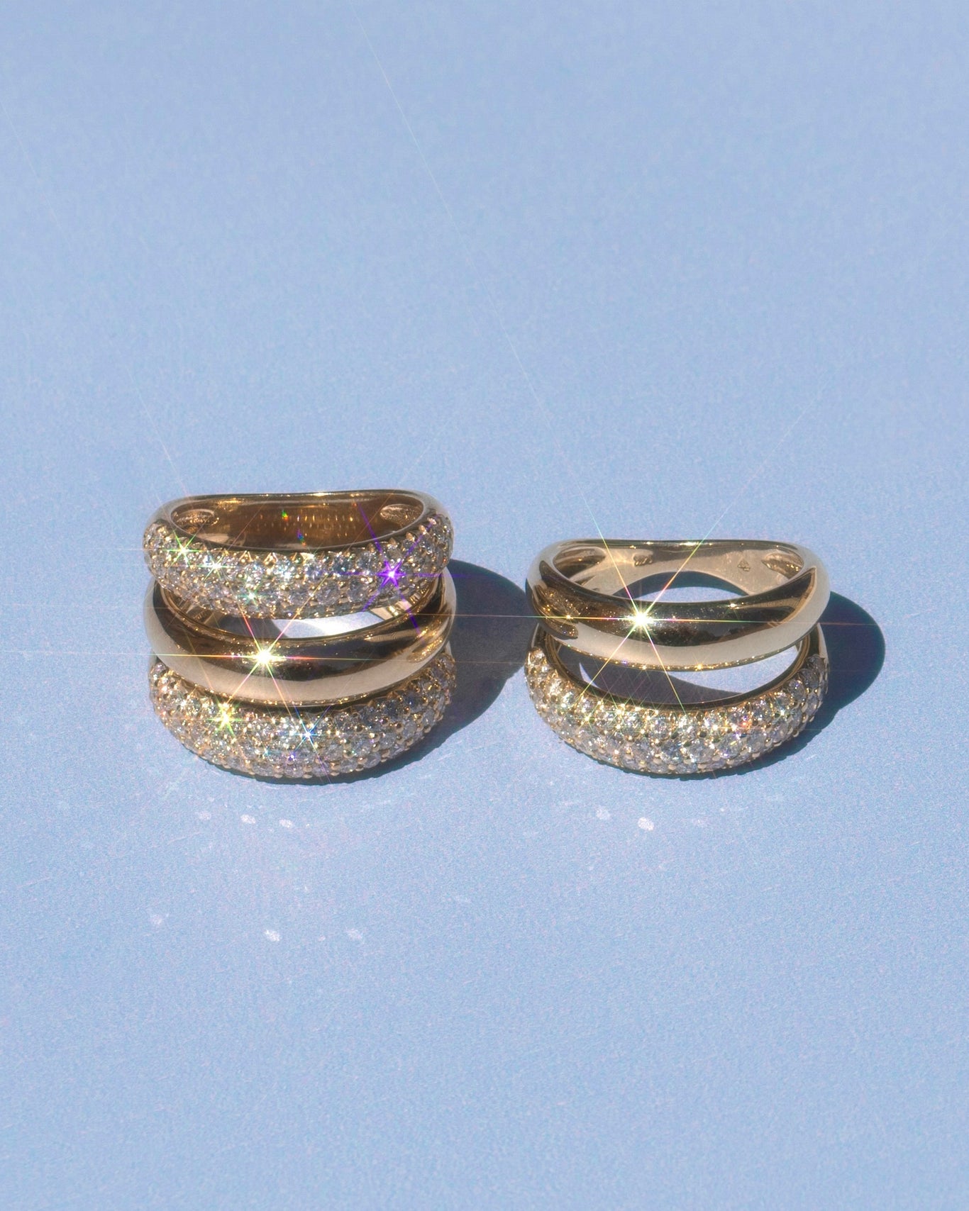 14k yellow gold, 14k white gold, 14k rose gold