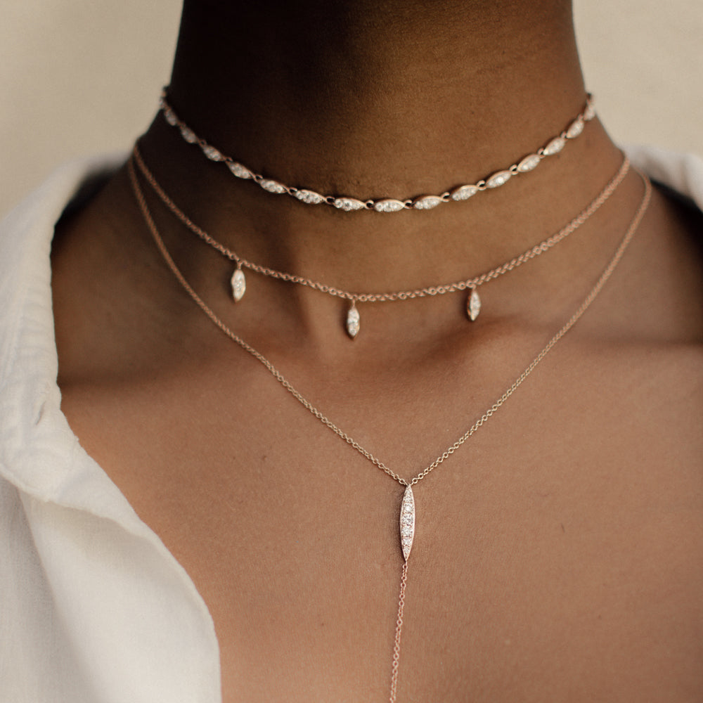 Angel Choker shown with the Cascade Lariat