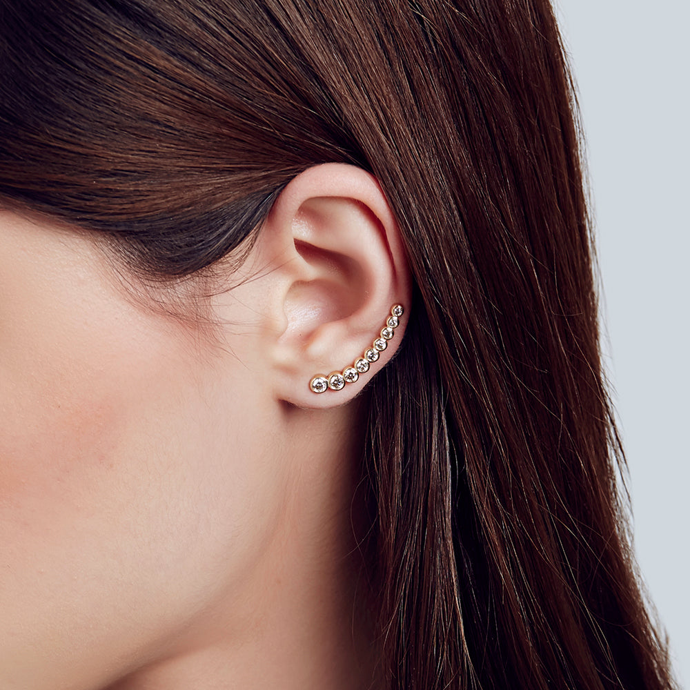 The Cinderella Earring shown in yellow gold.