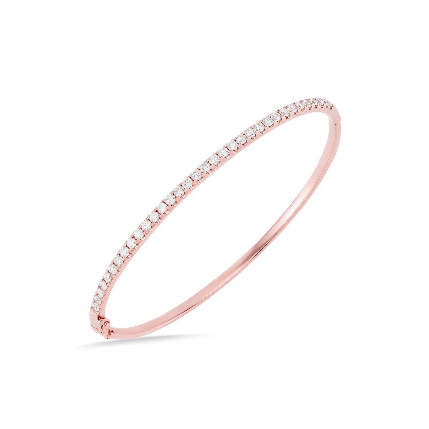 Real Diamond & Rose Gold Plated 925 Sterling Silver Bracelet For Her