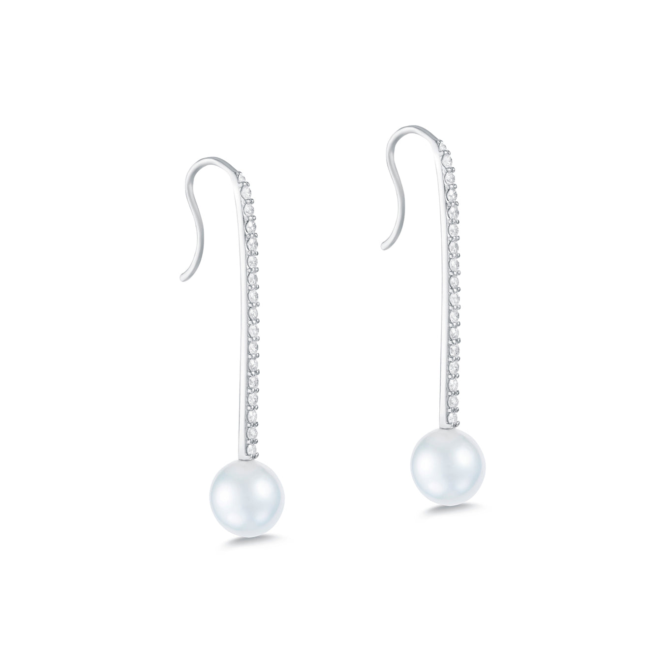Diamond-Stick-Pearl-Earrings-White-Gold-2