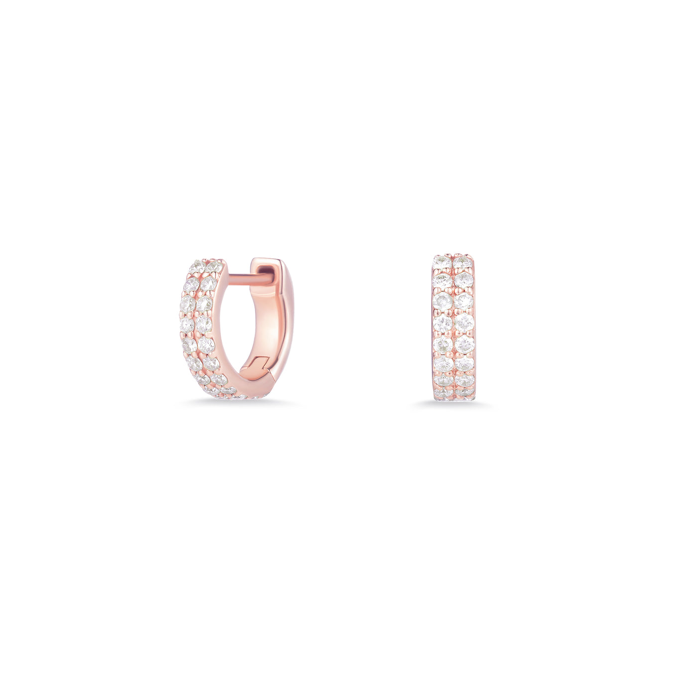 Shop 14K Rose Gold 1cm Thick Huggie Earrings | Carbon & Hyde
