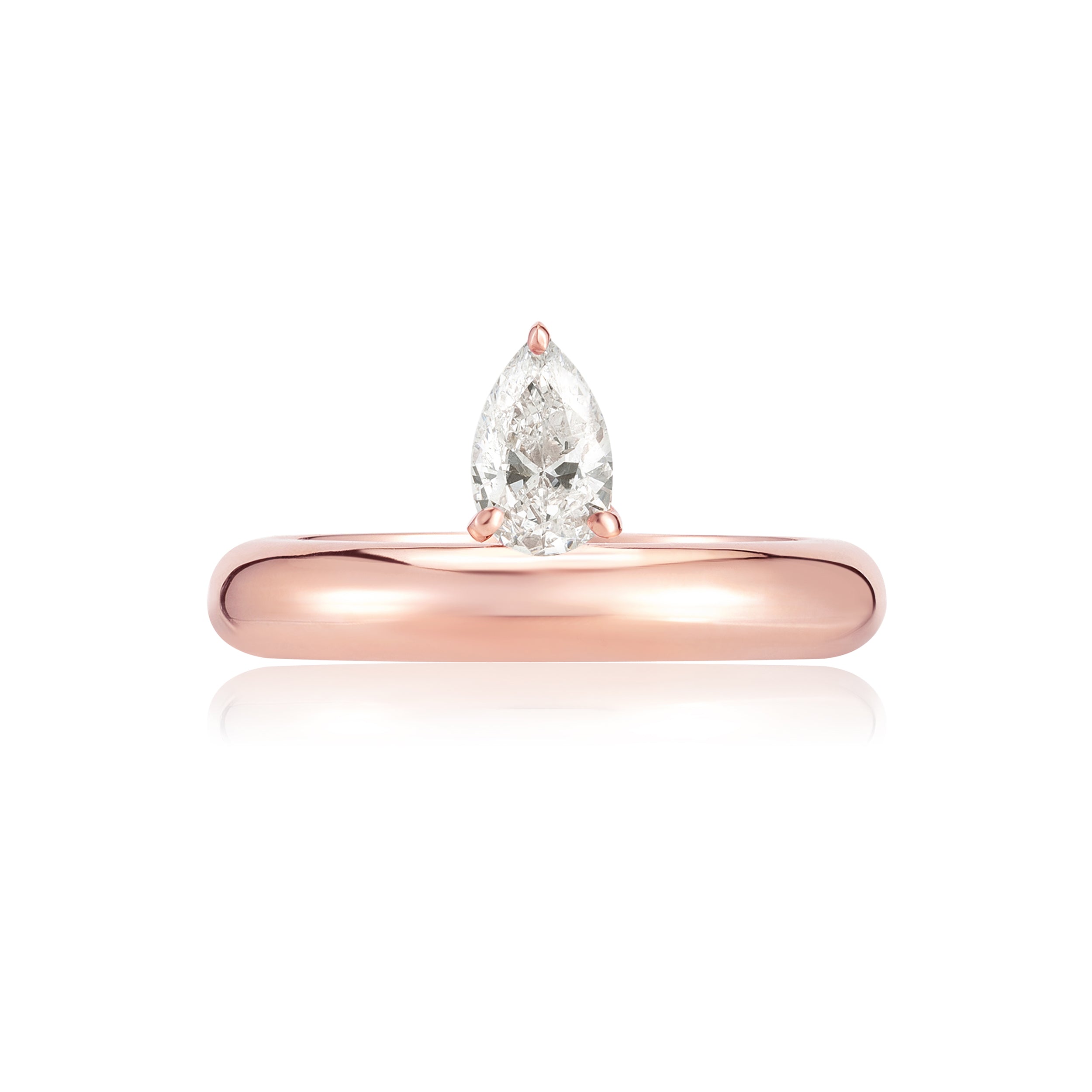 Floating Pear Shape Ring