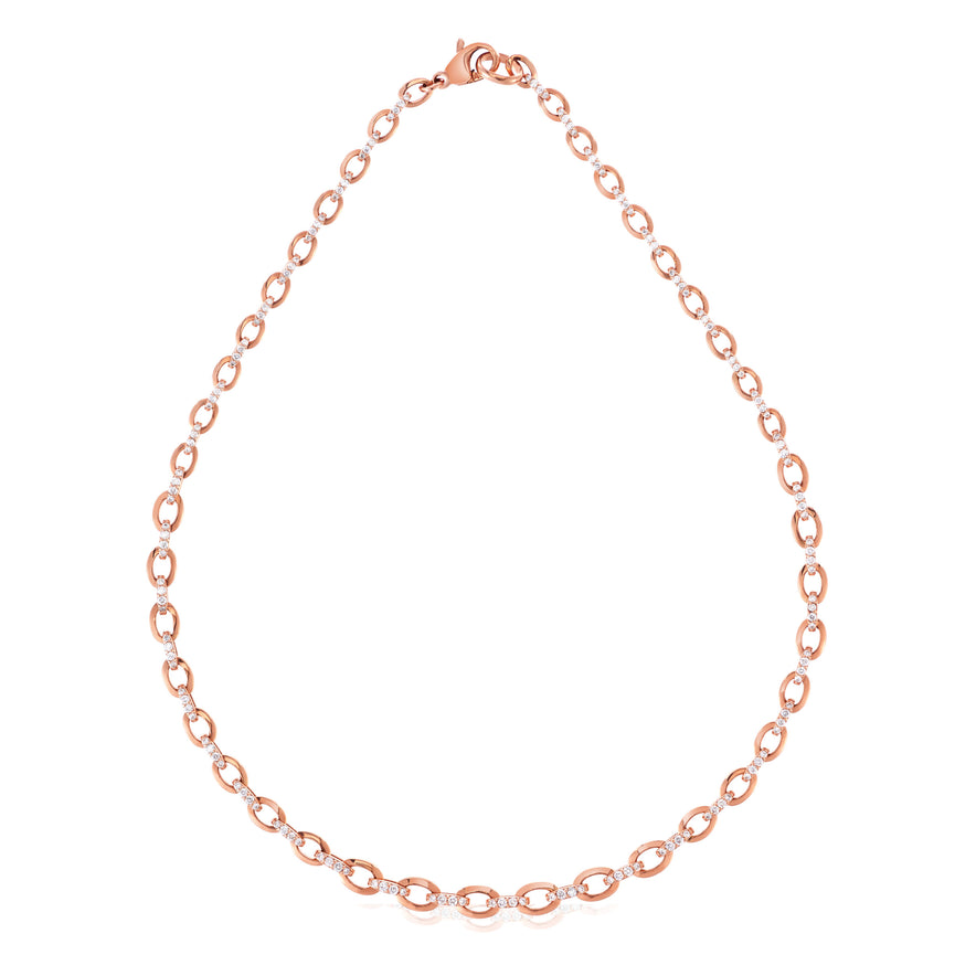 Graduated Oval Link Necklace