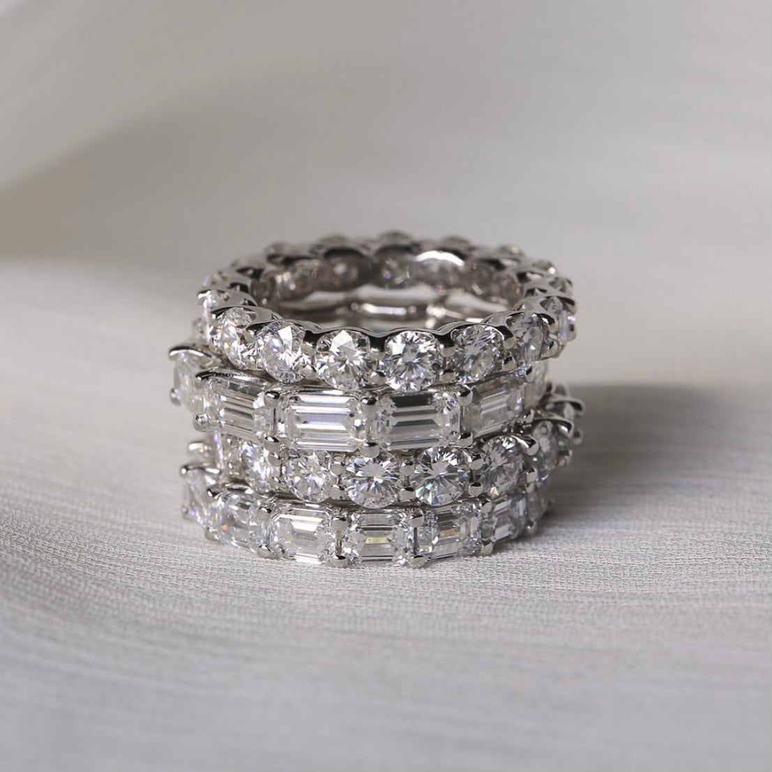 0.33 Carat Round Eternity Band shown in White Gold