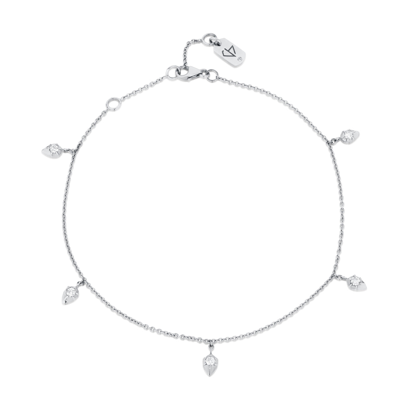 Lily-Anklet-White-Gold
