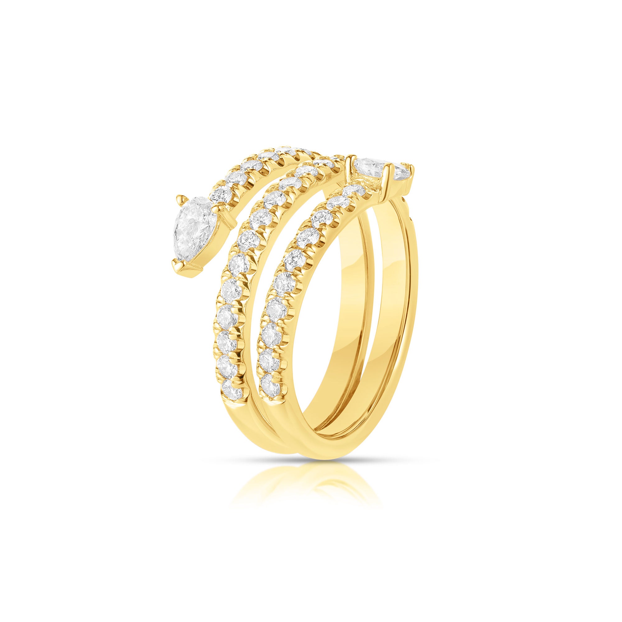 Shop 14K Yellow Gold Diamond Mamba Ring | Carbon & Hyde