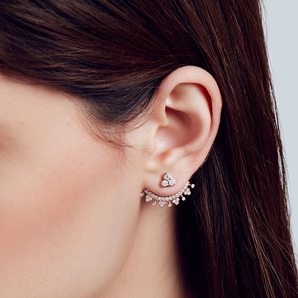 Tri-Stud shown worn with the Orchid Ear Jacket