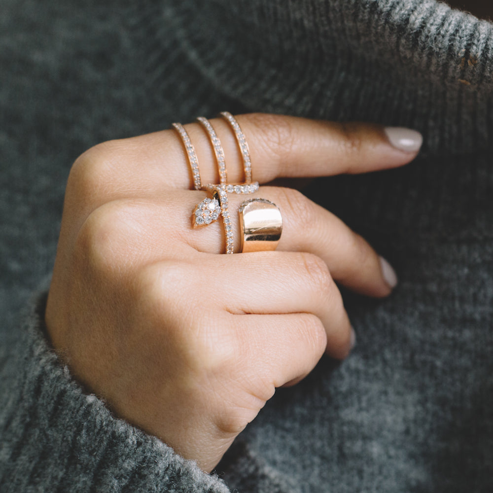 The Posh Ring shown in Rose Gold